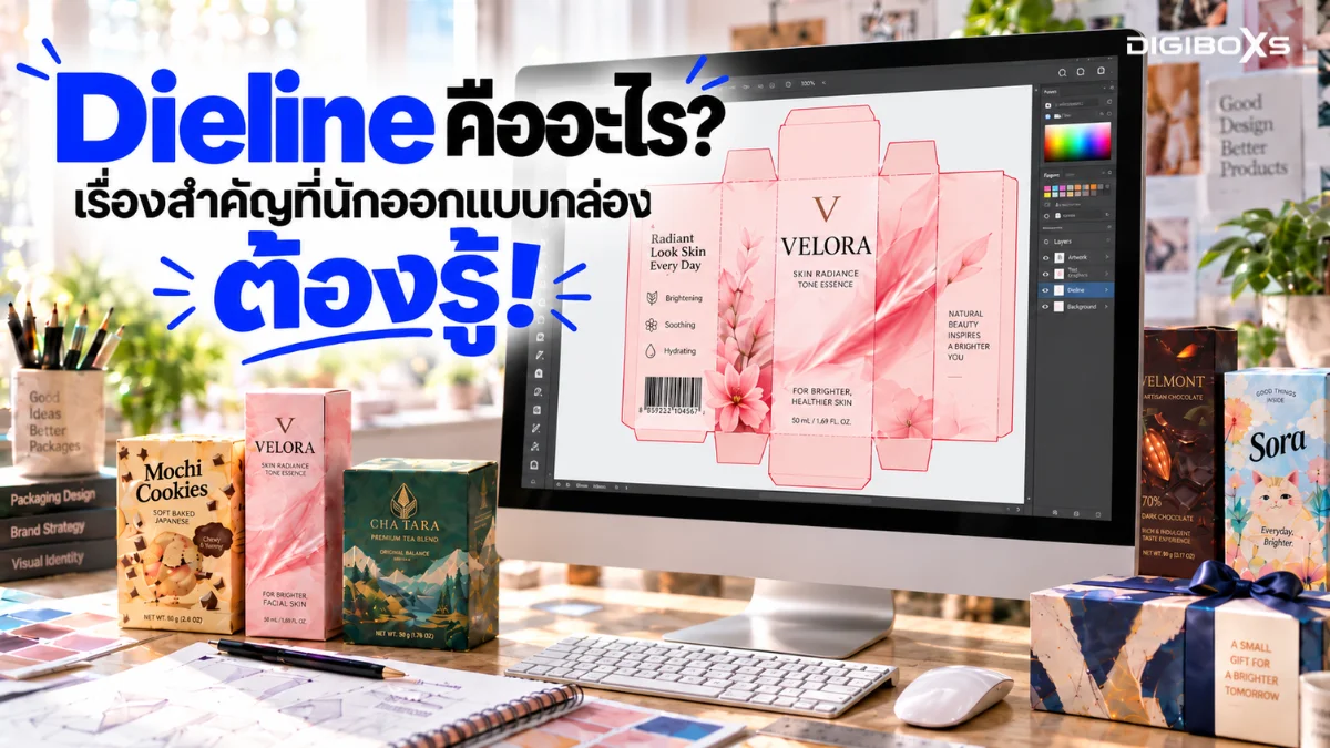 Dieline คืออะไร เรื่องสำคัญที่นักออกแบบกล่องต้องรู้