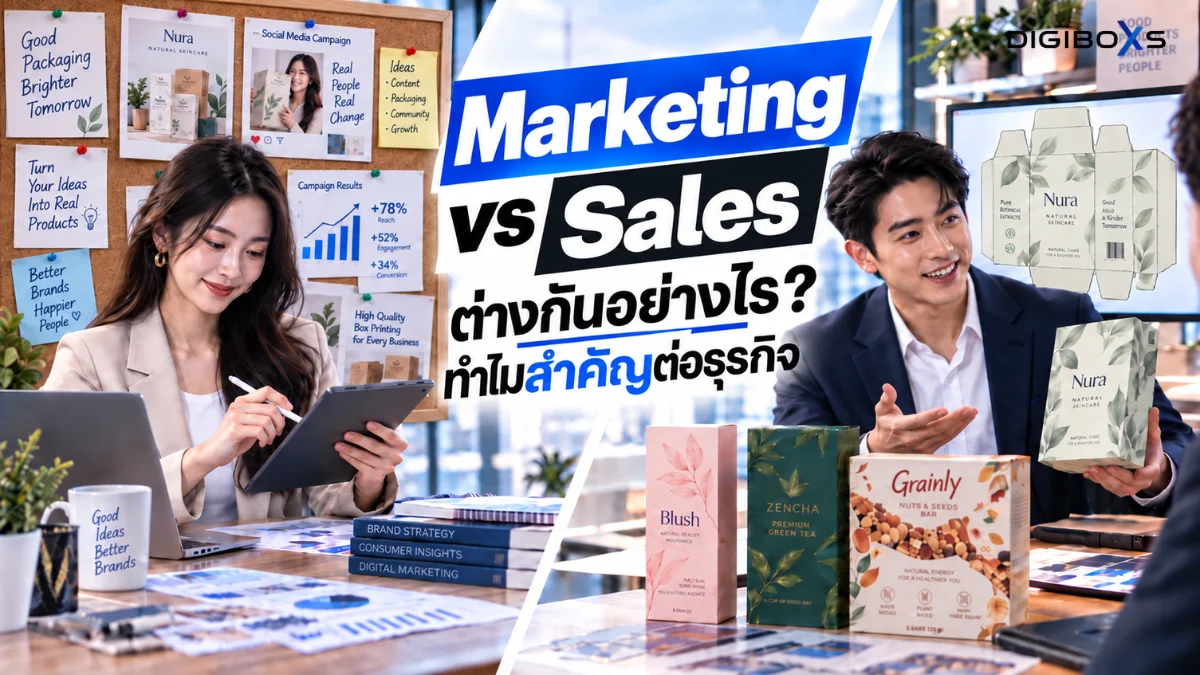 Marketing vs Sales ต่างกันอย่างไร? ทำไมสำคัญต่อธุรกิจ