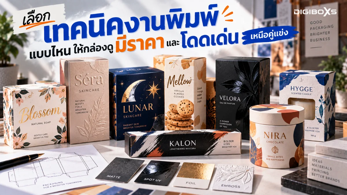 เลือกเทคนิคงานพิมพ์แบบไหน ให้กล่องดูมีราคาและโดดเด่นเหนือคู่แข่ง