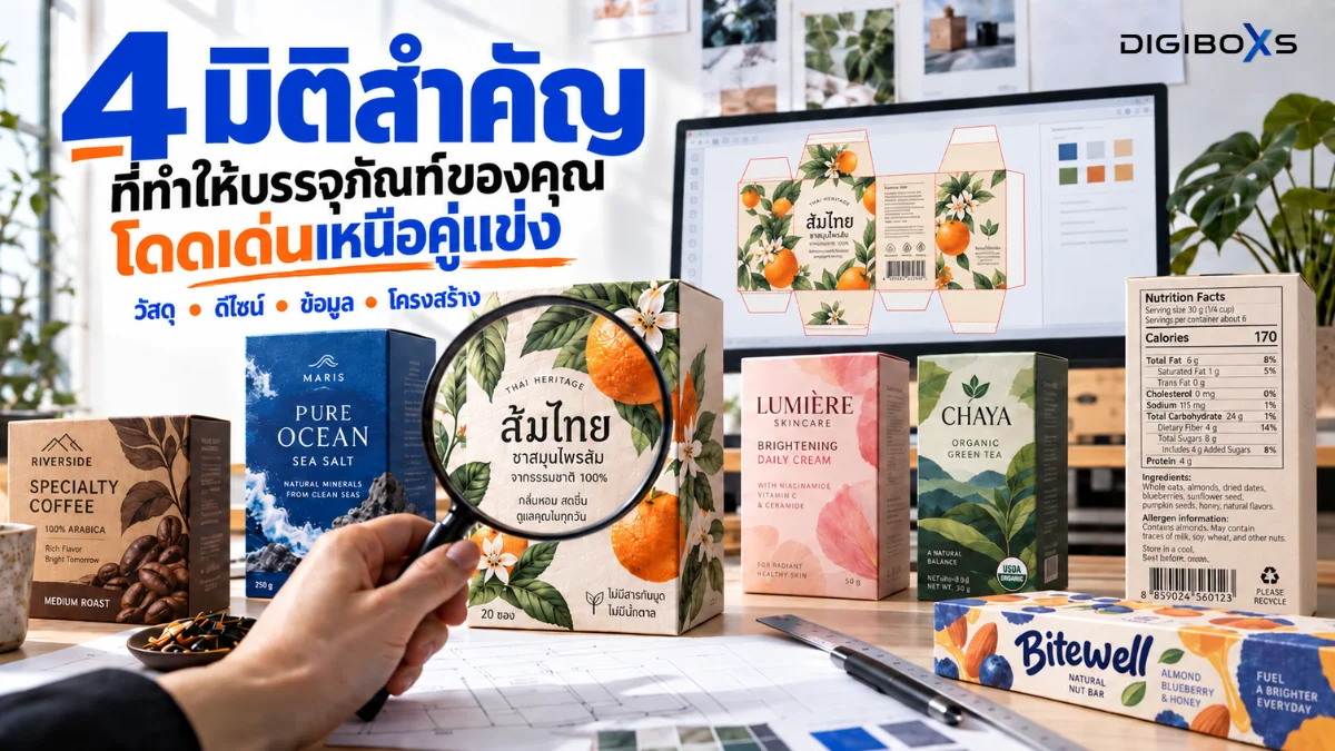 4 มิติ ออกแบบบรรจุภัณฑ์ ให้โดดเด่นและขายดีกว่าคู่แข่ง