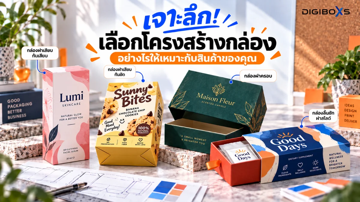 เจาะลึก! เลือกรูปแบบกล่องอย่างไรให้เหมาะกับสินค้าของคุณ