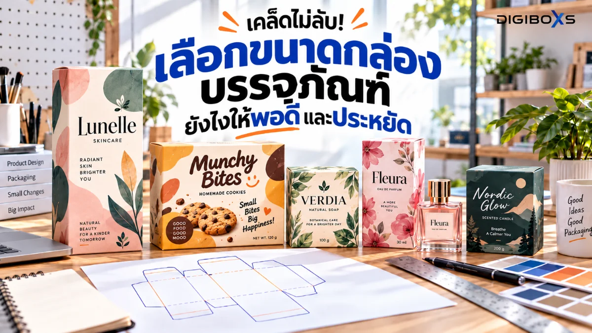 เคล็ดไม่ลับ! เลือกขนาดกล่องบรรจุภัณฑ์ยังไงให้พอดีและประหยัด