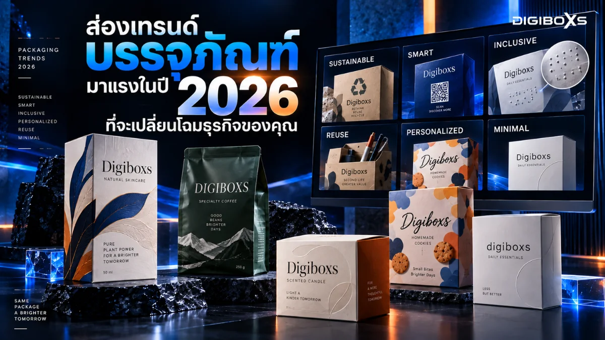 ส่องเทรนด์บรรจุภัณฑ์มาแรงในปี 2026 ที่จะเปลี่ยนโฉมธุรกิจของคุณ
