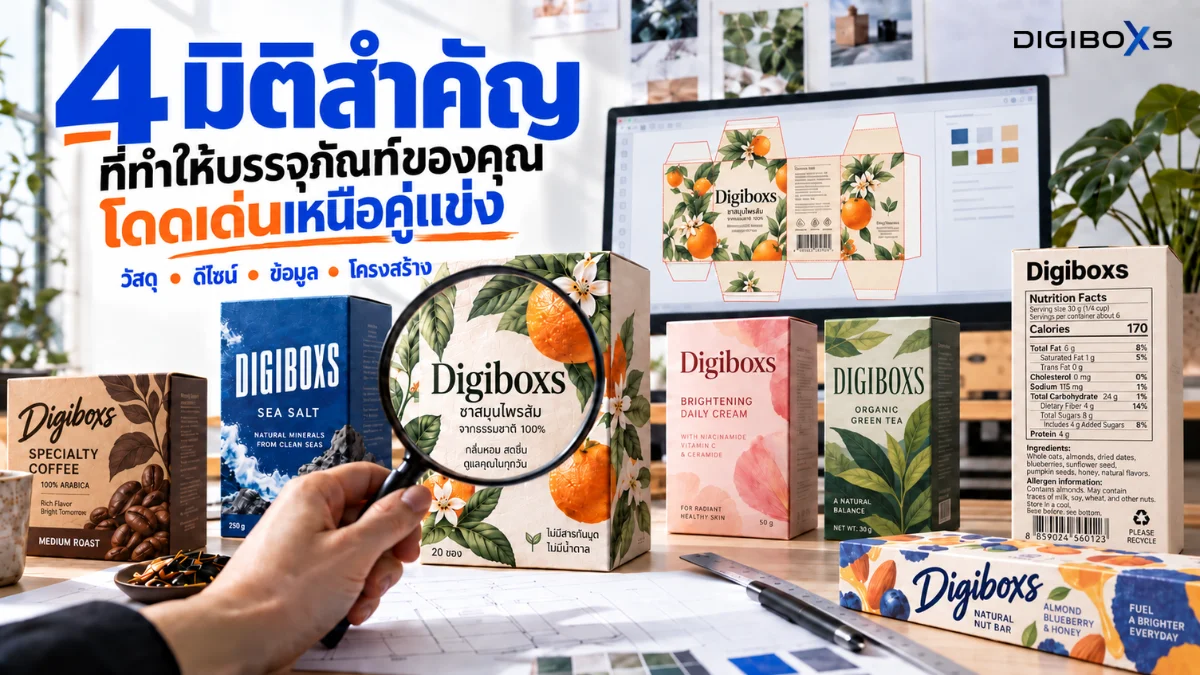 4 มิติ ออกแบบบรรจุภัณฑ์ ให้โดดเด่นและขายดีกว่าคู่แข่ง