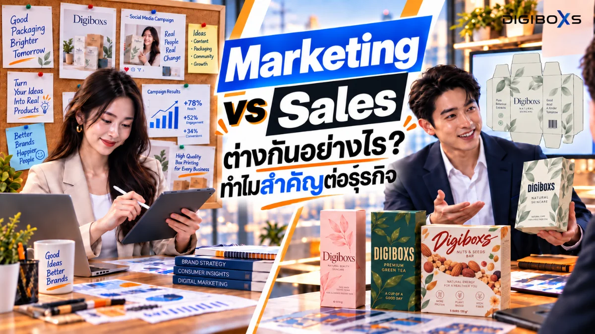 Marketing vs Sales ต่างกันอย่างไร? ทำไมสำคัญต่อธุรกิจ